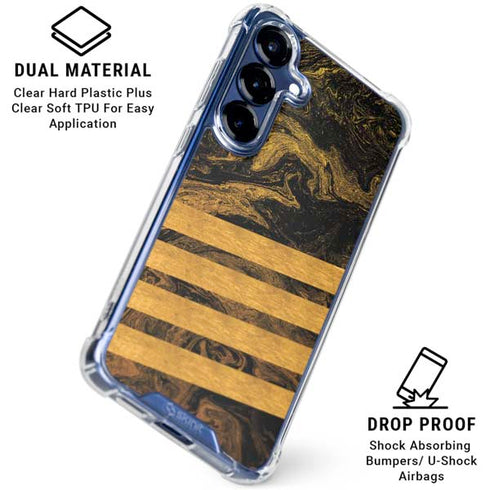 Striped Marble Galaxy S25 Clear Case